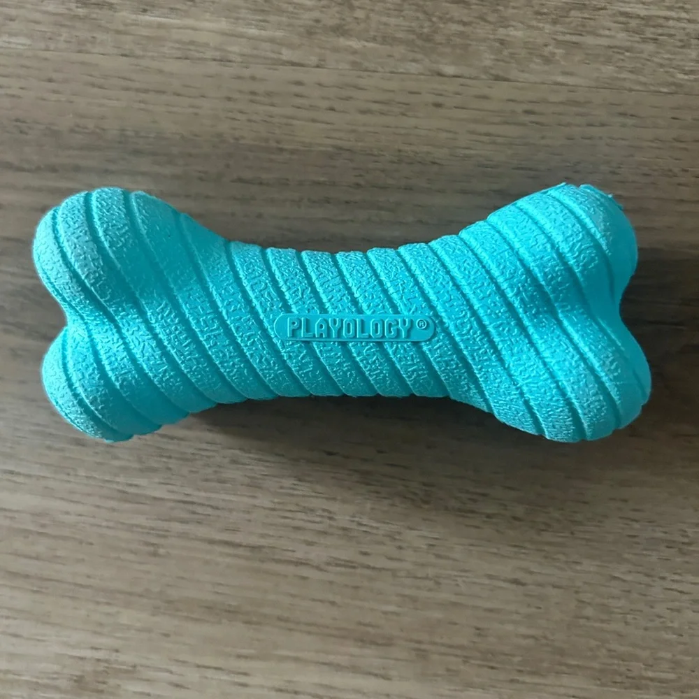 Playology Dual Layer Bone Dog Toy – Blue | NWOT
